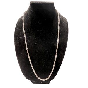 Silver Tone Chain Necklace 14.5" long